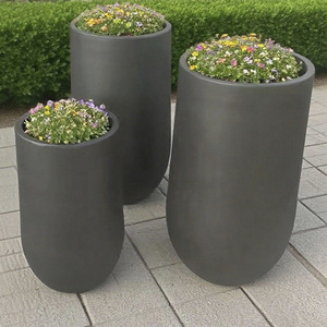 Jardinière <span class=keywords><strong>rectangulaire</strong></span> grande pour plantes d'extérieur, jardin, rue, avec trou de drainage, auto-arrosante, durable et écologique - Product Image 2