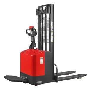 Kamyon Forklift için 2 Ton elektrikli istifleyici ayakta palet istifleme malzeme taşıma ekipmanları