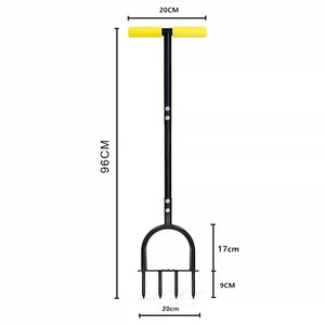 Râteau à terre, désherbeur, aérateur de pelouse, <span class=keywords><strong>outil</strong></span> de décompactage de <span class=keywords><strong>jardin</strong></span>, <span class=keywords><strong>outil</strong></span> de perforation, griffe de <span class=keywords><strong>jardin</strong></span> <span class=keywords><strong>pour</strong></span> usage domestique - Product Image 6