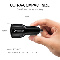 Chargeur de voiture double USB-A 4,8A, charge rapide 3.0, charge rapide multi-appareils pour smartphone