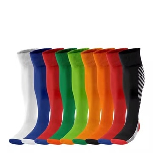 Custom Color High Quality <b>Soft</b> Polyester/Nylon Cushioned Breathable Quick Dry Spring Soccer Football Grip <b>Socks</b> Custom Logo Long - Product Image 1