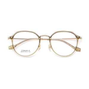 Montures de lunettes rondes de style coréen tendance M8076, monture complète légère en titane pour adultes unisexe - Product Image 2