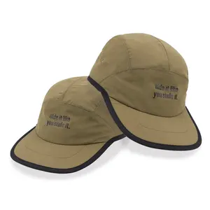 סיטונאי זרעי עמיד למים לנשימה מצוין 5 פנל SnapBack כובע מותאם אישית עור תג חיצוני כובע