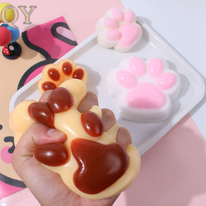 QY Juguete Squishy De Huella De Gato Antiestrés De Recuperación Lenta Con Textura Suave Tipo Barro De Chocolate - Product Image 5