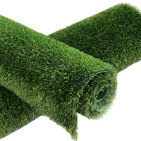 Gazon artificiel de jardin de qualité supérieure 30 mm, rouleau de gazon vert multi-tons haute densité pour l'aménagement paysager résidentiel et commercial