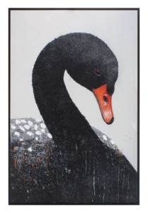 Cuadro <span class=keywords><strong>de</strong></span> Cisne Negro - Pintura <span class=keywords><strong>al</strong></span> <span class=keywords><strong>Óleo</strong></span> <span class=keywords><strong>de</strong></span> Lujo sobre Lienzo para Sala <span class=keywords><strong>de</strong></span> Estar Moderna - Product Image 2