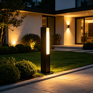 ไฟสวน LED โลหะ ดีไซน์ทันสมัย IP65 รูปทรงแบนใหม่ ขนาด 2ม./3ม./4ม. สำหรับสนามหญ้า/ลานบ้าน กันน้ำสำหรับภายนอกอาคาร - Product Image 3