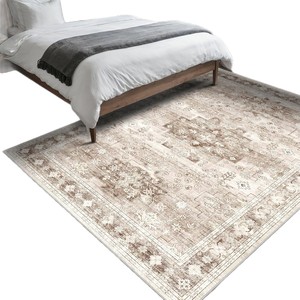 Alfombra Clásica Wan Xinlong con Diseño de Medallón, Rectangular, Antideslizante, Lavable, con Diseño de Pintura Abstracta, para Sala de Estar o Dormitorio - Product Image 4