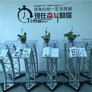 Acrílico transparente 4 pies gris <span class=keywords><strong>aluminio</strong></span> concierto vidrio discurso podio - Product Image 2