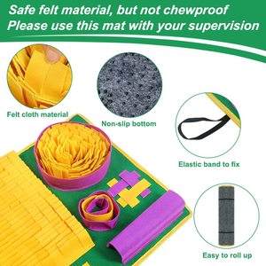 Prezzo di fabbrica portatile Snuffle tappetino resistente per animali domestici gioco del cervello giocattolo stile cartone animato Slow Eating Puzzle Mat - Product Image 4