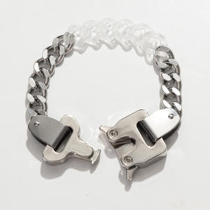 Bracciale di <span class=keywords><strong>Coppia</strong></span> ALYX Ufficiale con Fibbia Funzionale in Stile Trendy, in Pietra Naturale Kevlar Trasparente - Product Image 5