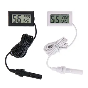 FY-12 Mini LCD Digital Thermometer Hygrometer Gauge Tester With Probe Incubator Aquarium Temperature Humidity Meter