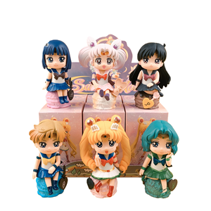 Figurines en PVC Sailor Moon Tsukino Usagi version Q, boîte aveugle, 6 styles, faible MOQ, emballage personnalisé, livraison rapide pour les vendeurs - Product Image 1