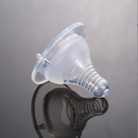 Sucette pour bébé en silicone liquide sans BPA Wellfine, col standard, tétine longue en silicone pour bébé