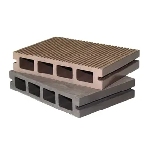 科来空心4方孔铺面木塑复合铺面单面细条纹单面平地板trex铺面