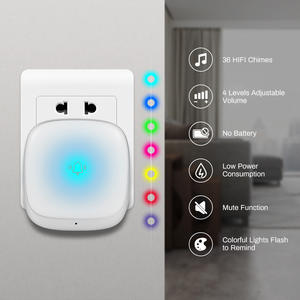 <span class=keywords><strong>Sonnette</strong></span> de porte <span class=keywords><strong>pour</strong></span> hommes âgés/sourds 7 couleurs clignotantes Plug-In Home Wireless Music Doorbell - Product Image 3