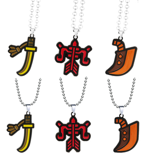 Porte-clés épée large de Monster Hunter <span class=keywords><strong>MHW</strong></span>, pendentif en métal de dessin animé de monstre, collier pour hommes, cadeaux - Product Image 2