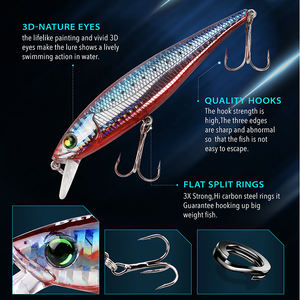 XINV appâts en plastique dur MNW40 leurre méné artificiel Lunker hunt 100 pointeur holographique Fullijon Realis Jerkbait leurres - Product Image 4