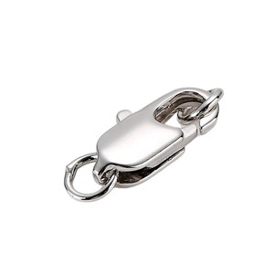 Fermoir de collier en forme de D plaqué argent avec boucle homard Starlight pour la création de bijoux - Product Image 4