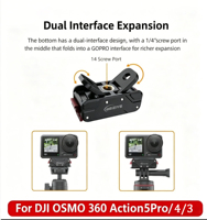 Aksesori Kamera Aksi Adaptor Dudukan Magnetik Lepas Cepat untuk Insta360 Ace Pro 2 X5 Dudukan Kamera Aksi untuk DJI Action 6/5pro