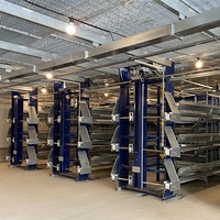 Cage à batterie de type H à 4 niveaux pour poules pondeuses volière pour élevage de volailles Cage à œufs et poulets neuve