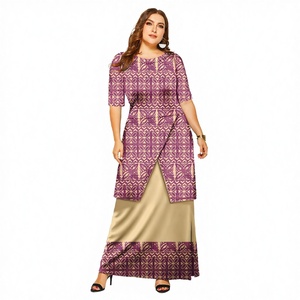 Vestidos Aloha Clásicos Personalizados para Mujer, Vestidos Polinesios de Manga Corta, Faldas Maxi, Estampados Florales Samoanos, a Cuadros, Formales, para Todas las Temporadas 2 - Product Image 2