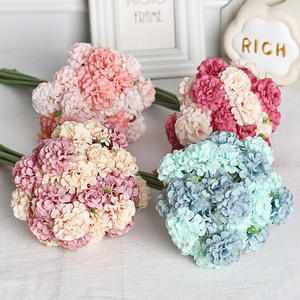 2026 고급 인조 꽃 핸드헬드 원형 수국 테이블 센터피스 꽃꽂이 장식 신부 부케 - Product Image 2