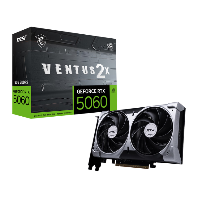 New for GeForce RTX5060 8G VENTUS 2X PCI Gaming Graphics Card Fan Cooling DP/ Outputs 1-Year Warranty Desktop