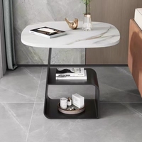 Table basse en marbre et fer, moderne, durable, de luxe léger, simple, pour salon, directement de l'usine
