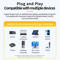Adaptateur Ethernet Gigabit USB C vers RJ45, câble 1000 Mbps, carte réseau externe filaire, USB Type C vers ordinateur portable