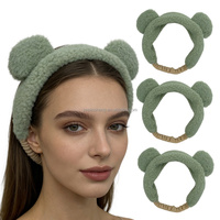 Bandeau personnalisable en polaire corail et flanelle élastique pour le bain, le spa, le lavage du visage, le maquillage et le yoga, avec logo couleur et décoration personnalisée