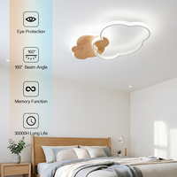 Plafonnier LED moderne de style nordique alimenté par courant alternatif avec contrôle intelligent par application et design créatif inspiré des nuages pour chambres et bureaux