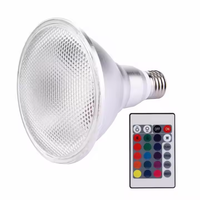 Spot LED Moderne Par16 en Aluminium à Changement de Couleur, Culot E26, 45W Dimmable RGB avec Télécommande, IP55, IRC90