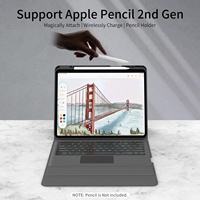 Étui robuste OEM avec clavier intégré pour iPad Pro 12.9/12.9 2018-2022, pavé tactile, rétroéclairage RVB, nouveau USB-C