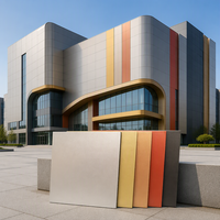 Panneau composite en aluminium ACM moderne résistant aux intempéries, revêtement PVDF, Alucobond gris, revêtement mural extérieur, mur-rideau ACP