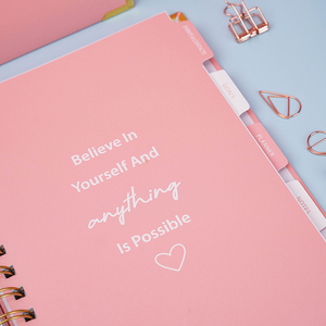 Cuaderno con impresión personalizada, Agenda de diario semanal A5 de color rosa con cubierta dura, planificador mensual, diario, Agenda, cuaderno en espiral, <span class=keywords><strong>2022</strong></span>, <span class=keywords><strong>2023</strong></span> - Product Image 2