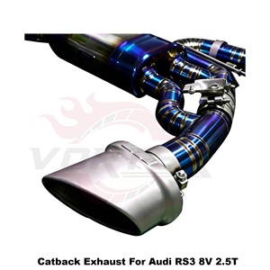 ท่อไอเสียไทเทเนียม Vortex Performance สำหรับ Audi RS3 8V 2.5T พร้อมวาล์วอิเล็กทรอนิกส์สีน้ำเงิน ชุด Catback Tuning Muffler Parts - Product Image 6
