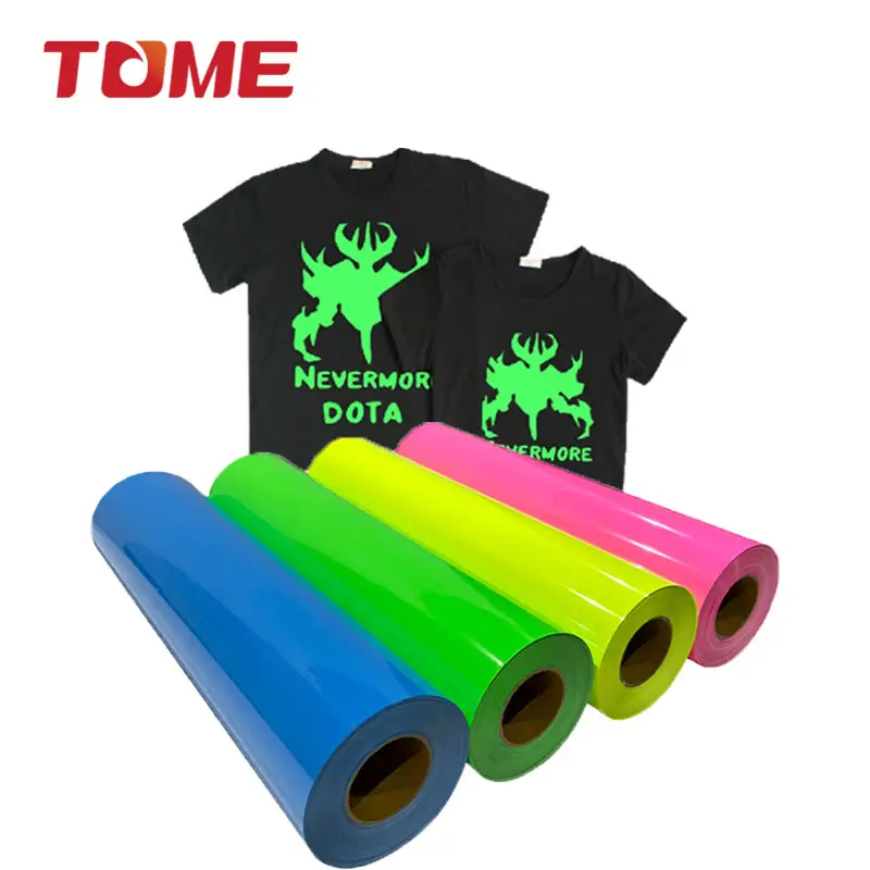 2 rollos de vinilo luminoso transferencia de calor Yalulu pegatinas carteles cinta de transferencia de vinilo HTV para camisetas letras 