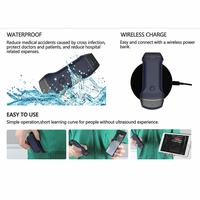 Appareil d'échographie portable, sonde d'échographie Doppler micro convexe USB Wifi sans fil, scanner d'échographie vétérinaire 3 en 1