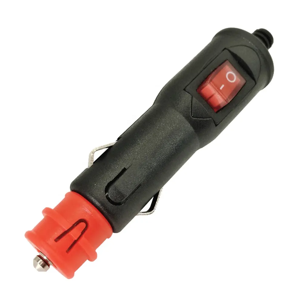 MX Pemantik Rokok Mobil 12V, Colokan Kabel On/Off dengan Saklar dan Lampu Sinyal