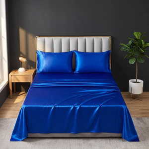 Sábana Ajustable de Satén de Seda Azul Rey para Cama de RV, Bolsillos Profundos de 21 Pulgadas, Suave, Resistente a Arrugas, Decoloración y Manchas, Tamaño Individual, 1 Pieza para el Hogar - Product Image 6