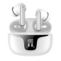 Écouteurs intra-auriculaires sans fil avec réduction de bruit ANC ENC, écouteurs Bluetooth sans fil, affichage LED, écouteurs sportifs TWS