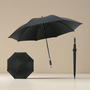 High Quality UV Automatic Black Customized Golf <b>Windproof</b> <b>Umbrella</b> for Business Gifts 190T Pongee Fabric Three-Folding Design - Product Image 3