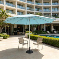 Sombrilla de Patio con Marco de Aluminio Oxidado, Parasol Comercial Personalizado para Hotel, Cafetería, Jardín y Patio, Protección Solar para Exteriores