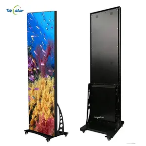 Wifi 4G Control P2.5 Digital Display Indoor Led Mirror Totem Floor Standing Advertising Led Poster Display Screen