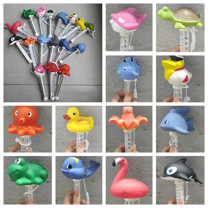 Forme d'animal domestique avec ficelle Piscines intérieures extérieures Spas Bains à remous Aquariums Thermomètre à eau de piscine flottant à grand affichage - Product Image 2
