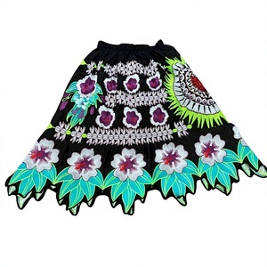 High Quality Mini <b>Skirts</b> Streetwear Maternity Elegant Summer Printed Cotton Chiffon Women's Pleated <b>Skirt</b> with <b>Elastic</b> Waist - Product Image 1