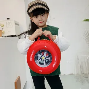 Sac à dos d'école unisexe pour enfants en forme de pneu, dessin animé 3D, grande capacité, pour la <span class=keywords><strong>maternelle</strong></span> - Product Image 4