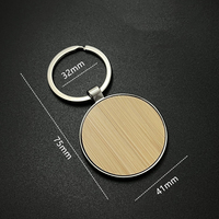 Logo personnalisé gravé Sublimation DIY Souvenir Cadeau promotionnel en gros Porte-clés en bois