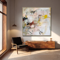 Peinture abstraite texturée sur toile, peinte à la main, extra large, pour décoration intérieure, art mural moderne et contemporain, Or Neige